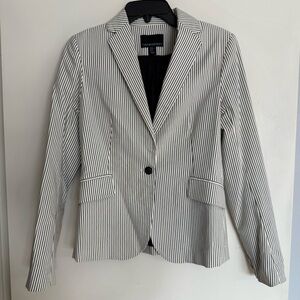 Cynthia Rowley Black and White Striped Blazer
